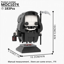 (MOC1074) MOOXI Nowe gry z horrorów na Halloween BrickHeadzed dla dzieci, zabawka MOC Brick Gift, model