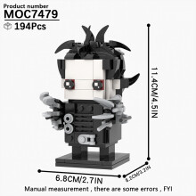 (MOC7479) MOOXI Nowe gry z horrorów na Halloween BrickHeadzed dla dzieci, zabawka MOC Brick Gift, model