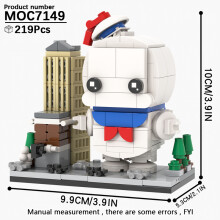 (MOC7149)MOOXI Νέα Παιχνίδια Ταινιών Τρόμου για Halloween με BrickHeadzed Παιδικό Παιχνίδι MOC με Brick