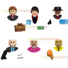 (6 szt.)Breaking Bad Cartoon TV Movie Jesse Pinkman Plastikowe klocki konstrukcyjne Klocki Figurki postaci