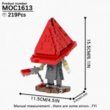 (MOC1613) MOOXI Nowe gry z horrorów na Halloween BrickHeadzed dla dzieci, zabawka MOC Brick Gift, model