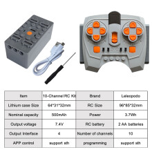 (Bundel 17) Voor Power Functions Technic onderdelen: Motorkit, Servomotoren, Lithiumbatterijhouder,