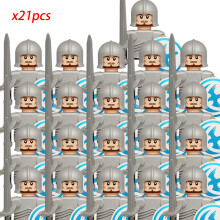 (Stijl 04) MOC Creatief Middeleeuws Spel Vallei Ridders Ailin Garde Figuren Krijger Gepantserde Soldaten