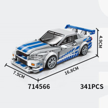 (GTR) Szybki pojazd Klocki do budowania Muscle Sport Car Dodge Chargery Mustangi GTR Chevrolet Camaro