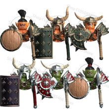 (DT8905) Średniowieczny Warcraft Orcs Cartoon Model Bricks Mini kompatybilne figurki akcji Puzzle Building