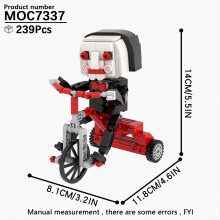 (MOC7337) MOOXI Nowe gry z horrorów na Halloween BrickHeadzed dla dzieci MOC Brick Gift Model do montażu