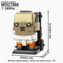 (MOC7368) MOOXI Nowe gry z horrorów na Halloween BrickHeadzed dla dzieci MOC Brick Gift Model do montażu