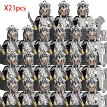 (RZTV5041x21)Lord Rings Elves Orcs Army Dwarf Rohan Μίνι Φιγούρες Δράσης Συναρμολόγηση Τουβλάκια