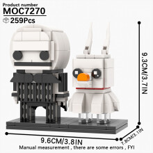 (MOC7270)MOOXI Νέα Παιχνίδια Ταινιών Τρόμου για Halloween με BrickHeadzed Παιδικό Παιχνίδι MOC με Brick
