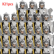 (RZTV5042x21)Lord Rings Elves Orcs Army Dwarf Rohan Μίνι Φιγούρες Δράσης Συναρμολόγηση Τουβλάκια