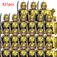 (RZTV5047x21)Lord Rings Elves Orcs Army Dwarf Rohan Μίνι Φιγούρες Δράσης Συναρμολόγηση Τουβλάκια