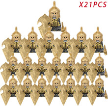 (RZXP252x21)Lord Rings Elves Orcs Army Dwarf Rohan Μίνι Φιγούρες Δράσης Συναρμολόγηση Τουβλάκια