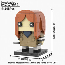 (MOC7664)MOOXI Νέα Παιχνίδια Ταινιών Τρόμου για Halloween με BrickHeadzed Παιδικό Παιχνίδι MOC με Brick