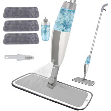 Spray Mop Dry Wet Mop | Floor Cleaning, Sweeper Floor Cleaner Flat Mops with Refillable Bottle Sprayer 4 Pcs Reusable Microfiber Pads Lazy Mops