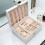 Tragbare doppelschichtige Schmuckschatulle mit Schloss White 3