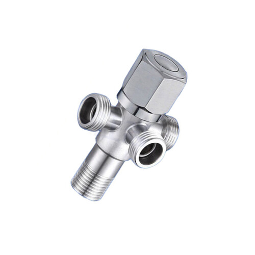 304 Stainless Steel Three-Way Angle Valve with Copper Core 2