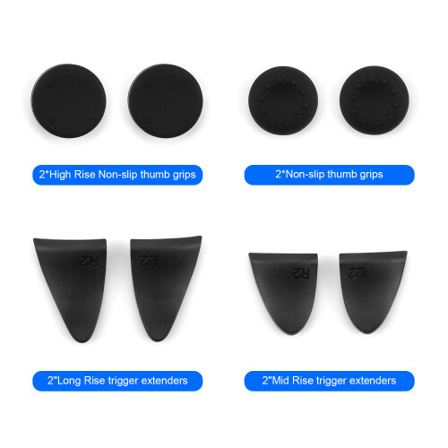Schwarze Silikon-Tastenkappen für den PS5-Controller 2