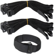 Schwarzer Klettverschluss, 10er-Pack S