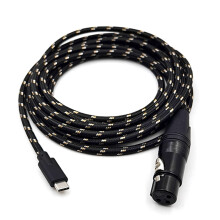 Professionelles USB-C-Stecker-auf-3-Pin-Mikrofonkabel,-2m