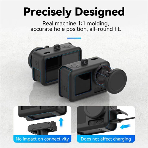 Soft Silicone Case for  OSMO Action 3 4 5pro Lens Cap Camera Drop Proof Protective Case for  Action 3 4 5pro 2