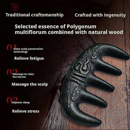 Polygonum multiflorum massage comb Head Meridian Massage Comb 1