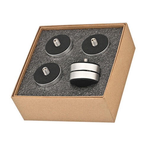 Lautsprecher-Spikes aus Aluminium, 4 Stück,-Silber klein