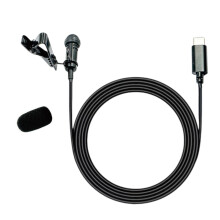USB-C-Clip-On-Ansteckmikrofon,-Schwammabdeckung 4 m