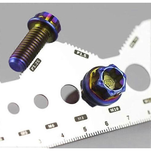 Stainless Steel Double-Sided Bolt Gauge Card,Portable Highly Precise Bolt Size 1