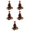 5Pièces Extensions Colorées Clips Fleurs Bouclés Marron Femme 7
