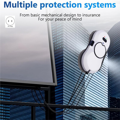 Automatic Window Cleaning Robot Clean Window Scrubber Cleaner Vacuum Cleaner Appliance Remote Control Cleaner C US Plug 2