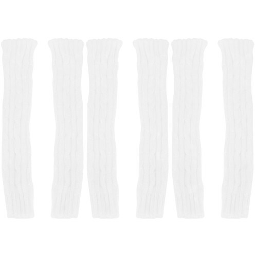 3Paires Mitaines Tricotées Blanches Chaudes Hiver 2