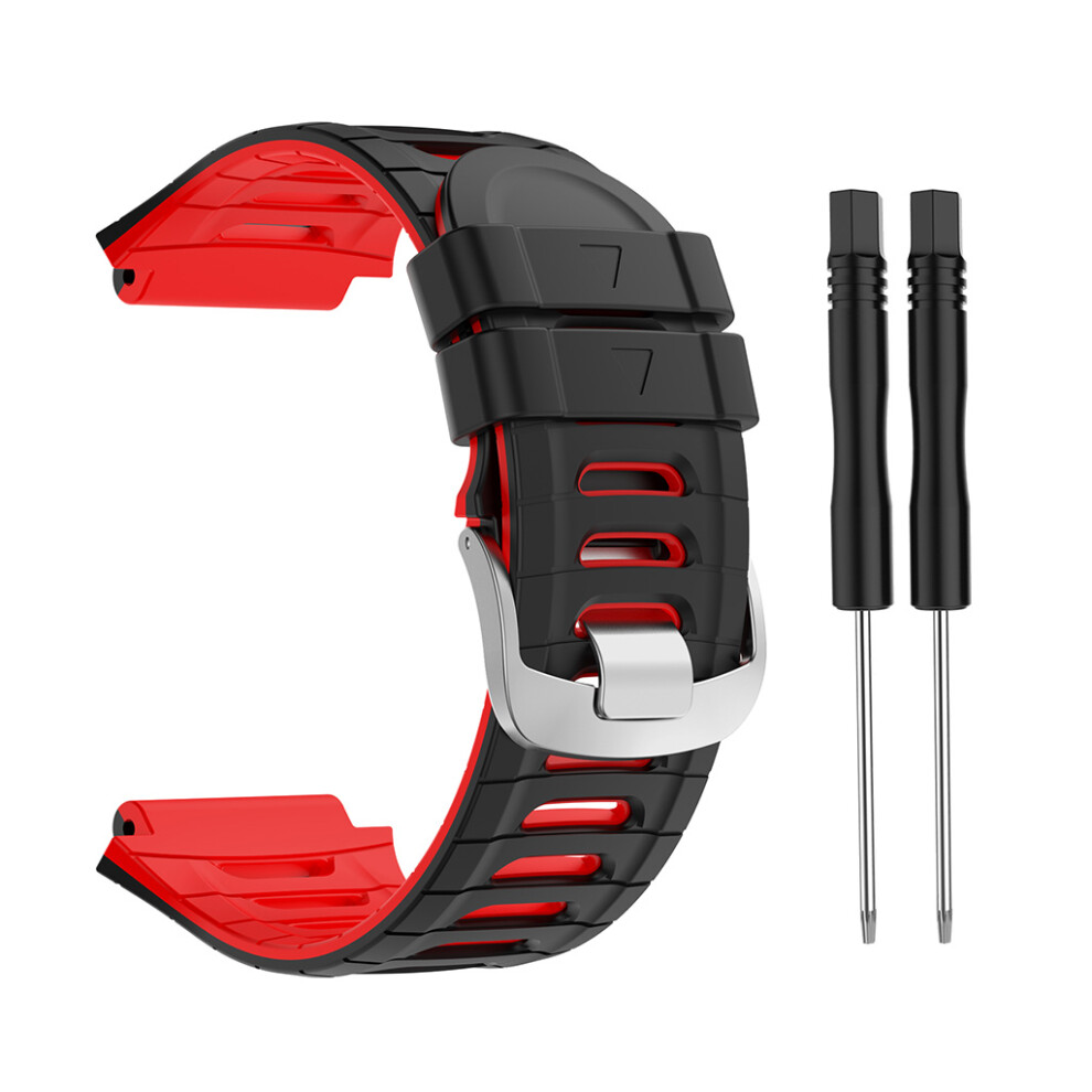 Silica Strap For 920Xt Band Smartwatch Wristband-Black Red 7709000782352