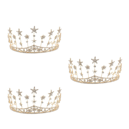 3Pièces Accessoires De Cheveux Dorés Étoile, Épingle 1