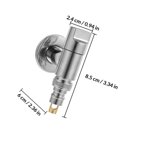 2Pièces Accessoires Robinet Inox Argent Anti- Machine À 1