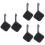 6Pièces Coque Silicone Noire Protectrice Compatible Tile Mate Pro 2020 5