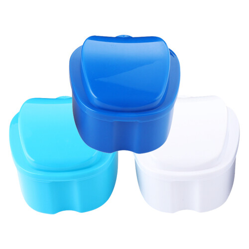 15Pièces Boîte Bleue De Rangement Prothèses Portable Étanche 2