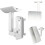 Metal Speaker Stand Holder Wall Ceiling Mount Bracket for-White 1