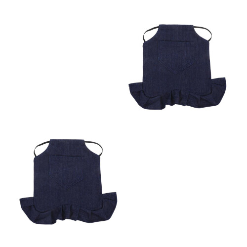 2Pièces Tablier Poule En Denim Bleu Protection Pour Poulets 1