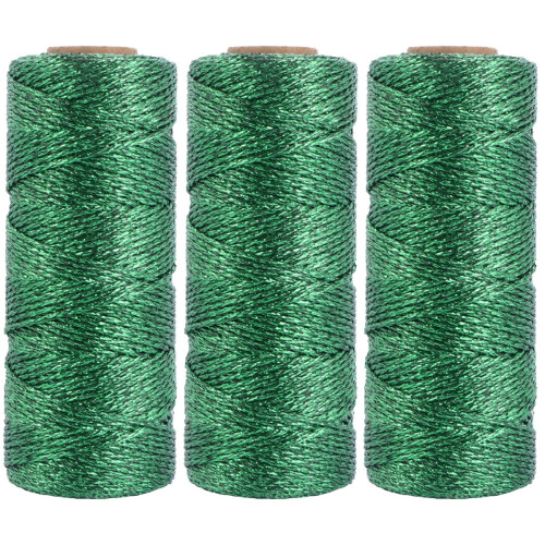 3Rouleaux Corde Verte Pour Décorations DIY Mode 2