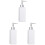 3Pièces Bouteilles Cubiques Blanches Cosmétiques Durables Pour Lotion 8