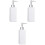 3Pièces Bouteilles Cubiques Blanches Cosmétiques Durables Pour Lotion 7