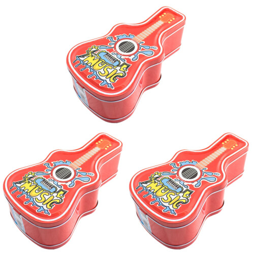 3Pièces Acier Pot À Monnaie Rouge Et Noir 2
