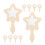 24Pièces Bois Compacts Beige Pour Enfants Pour DIY 10