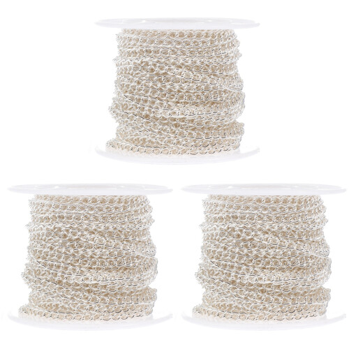 3Rouleaux DIY Ovale En Fer Argenté Pour Accessoires 1