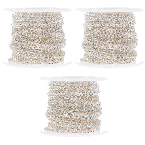 3Rouleaux DIY Ovale En Fer Argenté Pour Accessoires 2