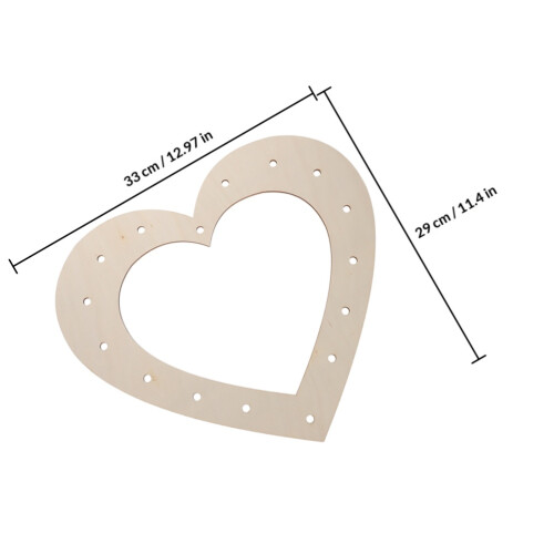 Khaki Hartvormige Kransbasis Voor DIY Bruiloft Decoratie 1