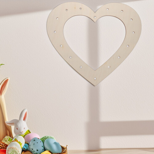 Khaki Hartvormige Kransbasis Voor DIY Bruiloft Decoratie 2