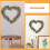 Khaki Hartvormige Kransbasis Voor DIY Bruiloft Decoratie 6
