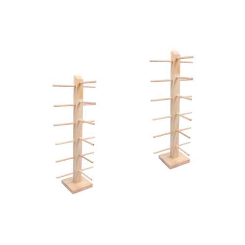 2Pièces Porte-Lunettes Khaki En Bois, Support De 6 2