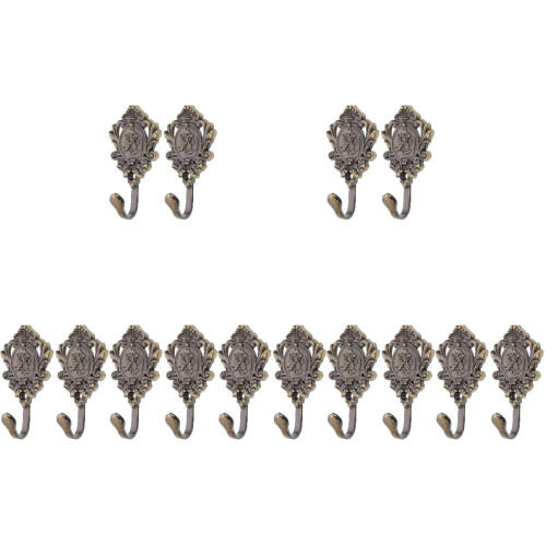14Pièces Support Mural Rideaux Zinc Rose Décor 2
